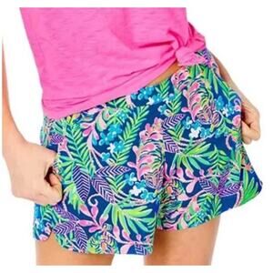 Lilly Pulitzer Ocean View Shorts- Borealis Blue How You Like Me Prowl Size XL
